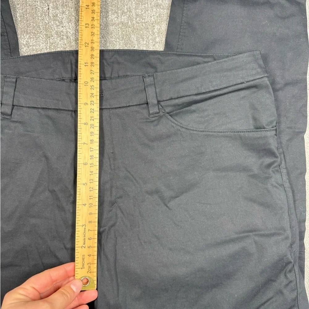 Lululemon ABC Cotton Straight Slim Black Pant Men Size 36